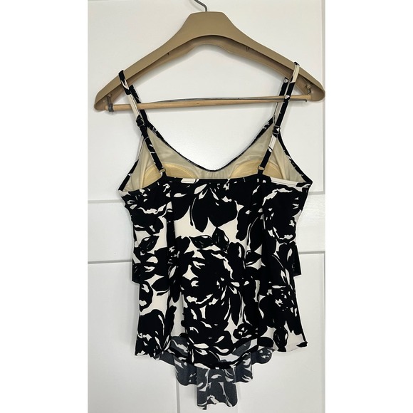 MagicSuit Swim Top Tankini Size 12‎ Black White - Picture 2 of 10